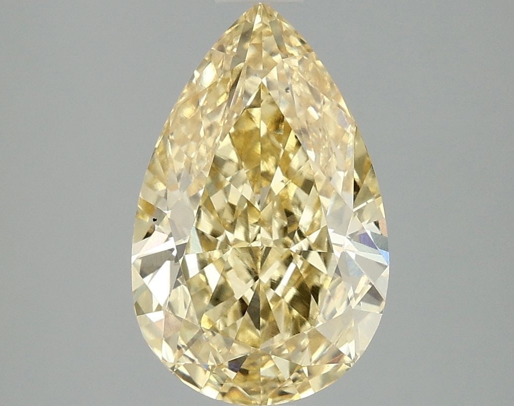 Loose Diamond - PEAR 2.97ct Fancy Intense Yellow VS1: Loose Diamond - PEAR 2.97ct Fancy Intense Yellow VS1 Source: This is a real non-mined Diamond that has been grown in a lab Shape: PEAR Carats: 2.97 Color: Fancy Intense Yellow Certification: IGI Video