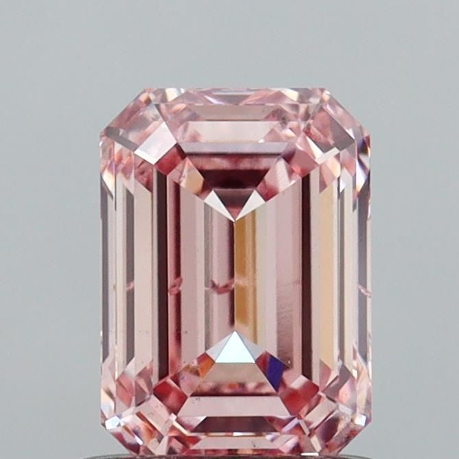 Loose Diamond - EMERALD 1.06ct Fancy Vivid Pink SI1: Loose Diamond - EMERALD 1.06ct Fancy Vivid Pink SI1 Source: This is a real non-mined Diamond that has been grown in a lab Shape: EMERALD Carats: 1.06 Color: Fancy Vivid Pink Certification: IGI Video: