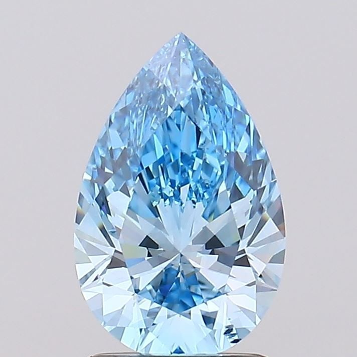 Loose Diamond - PEAR 1.52ct Fancy Vivid Blue VS2: Loose Diamond - PEAR 1.52ct Fancy Vivid Blue VS2 Source: This is a real non-mined Diamond that has been grown in a lab Shape: PEAR Carats: 1.52 Color: Fancy Vivid Blue Certification: IGI Video: