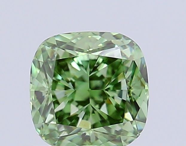 Loose Diamond - CUSHION MODIFIED 0.97ct Fancy Vivid Green VVS2: Loose Diamond - CUSHION MODIFIED 0.97ct Fancy Vivid Green VVS2 Source: This is a real non-mined Diamond that has been grown in a lab Shape: CUSHION MODIFIED Carats: 0.97 Color: Fancy Vivid Green Certi
