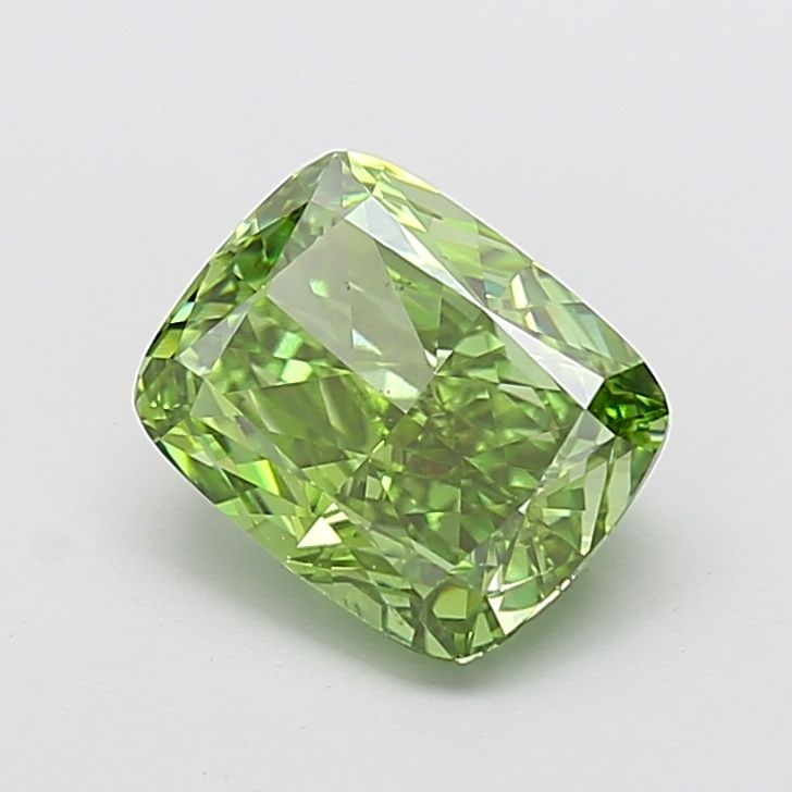 Loose Diamond - CUSHION MODIFIED 3.05ct Fancy Vivid Green VS1: Loose Diamond - CUSHION MODIFIED 3.05ct Fancy Vivid Green VS1 Source: This is a real non-mined Diamond that has been grown in a lab Shape: CUSHION MODIFIED Carats: 3.05 Color: Fancy Vivid Green