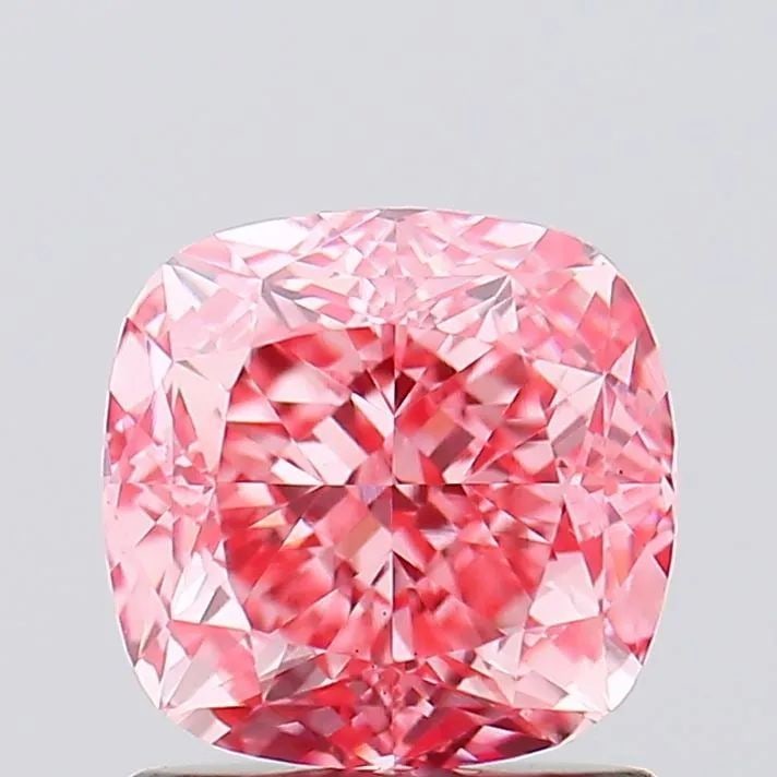 Loose Diamond - CUSHION MODIFIED 1.39ct Fancy Vivid Pink VS1: Loose Diamond - CUSHION MODIFIED 1.39ct Fancy Vivid Pink VS1 Source: This is a real non-mined Diamond that has been grown in a lab Shape: CUSHION MODIFIED Carats: 1.39 Color: Fancy Vivid Pink Certific