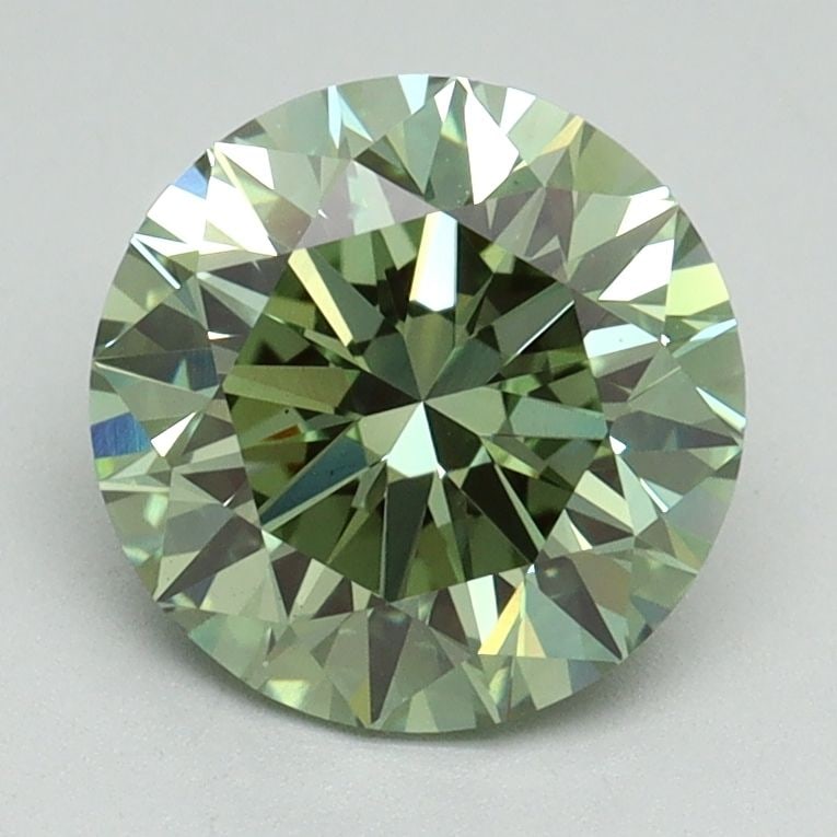 Ideal Loose Diamond - ROUND 2.01ct Fancy Vivid Green VS1: Ideal Loose Diamond - ROUND 2.01ct Fancy Vivid Green VS1 Source: This is a real non-mined Diamond that has been grown in a lab Shape: ROUND Carats: 2.01 Color: Fancy Vivid Green Certification: IGI Vid