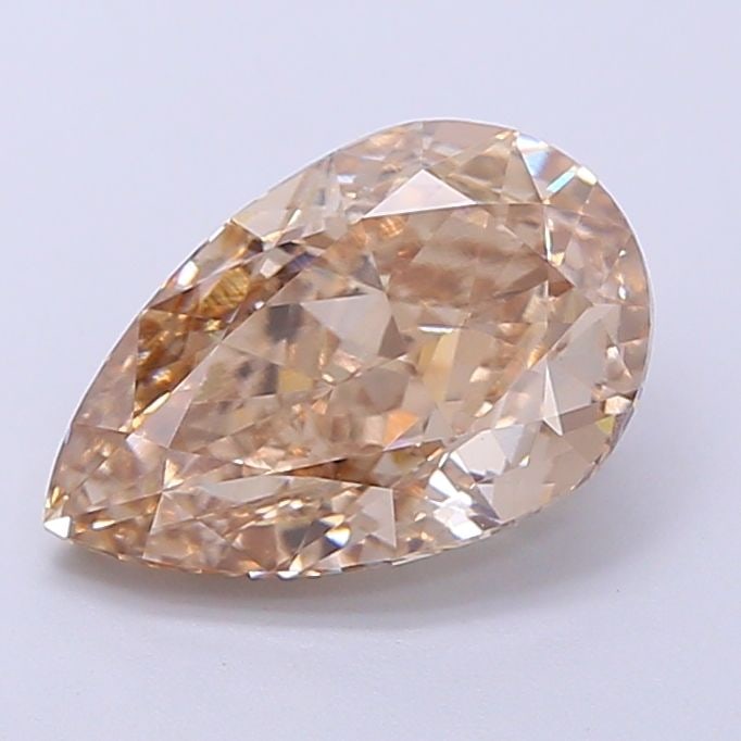 Loose Diamond - PEAR 2.66ct Fancy Light Brown VVS2: Loose Diamond - PEAR 2.66ct Fancy Light Brown VVS2 Source: This is a real non-mined Diamond that has been grown in a lab Shape: PEAR Carats: 2.66 Color: Fancy Light Brown Certification: IGI Video: