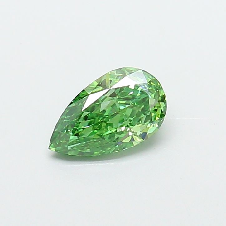 Loose Diamond - PEAR 1.04ct Fancy Vivid Green VVS2: Loose Diamond - PEAR 1.04ct Fancy Vivid Green VVS2 Source: This is a real non-mined Diamond that has been grown in a lab Shape: PEAR Carats: 1.04 Color: Fancy Vivid Green Certification: IGI Video: