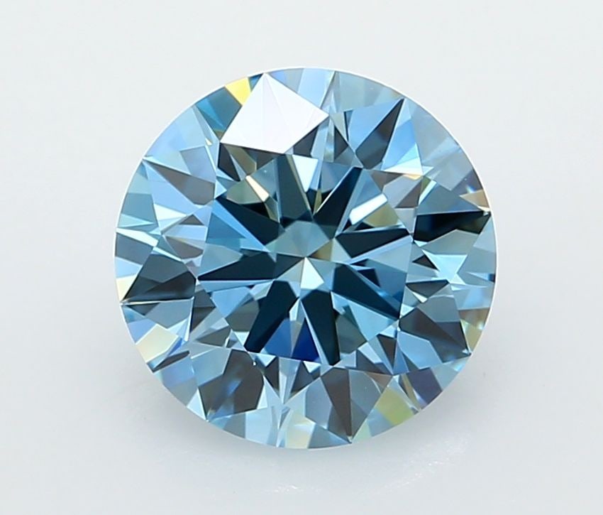 Ideal Loose Diamond - ROUND 2.36ct Fancy Vivid Blue VVS2: Ideal Loose Diamond - ROUND 2.36ct Fancy Vivid Blue VVS2 Source: This is a real non-mined Diamond that has been grown in a lab Shape: ROUND Carats: 2.36 Color: Fancy Vivid Blue Certification: IGI Vide