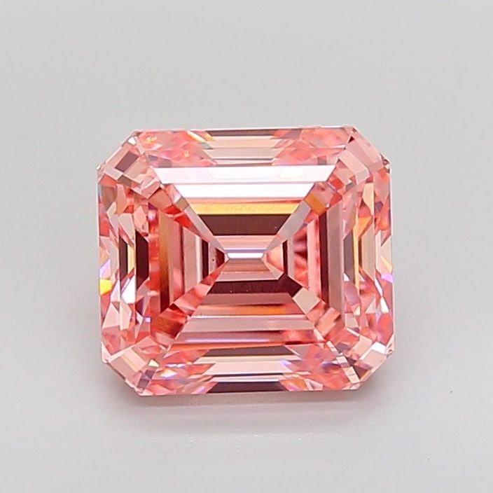 Loose Diamond - EMERALD 5.07ct Fancy Vivid Pink VS1: Loose Diamond - EMERALD 5.07ct Fancy Vivid Pink VS1 Source: This is a real non-mined Diamond that has been grown in a lab Shape: EMERALD Carats: 5.07 Color: Fancy Vivid Pink Certification: IGI Video:
