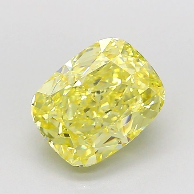Loose Diamond - CUSHION MODIFIED 1.76ct Fancy Intense Yellow VVS2: Loose Diamond - CUSHION MODIFIED 1.76ct Fancy Intense Yellow VVS2 Source: This is a real non-mined Diamond that has been grown in a lab Shape: CUSHION MODIFIED Carats: 1.76 Color: Fancy Intense Yellow