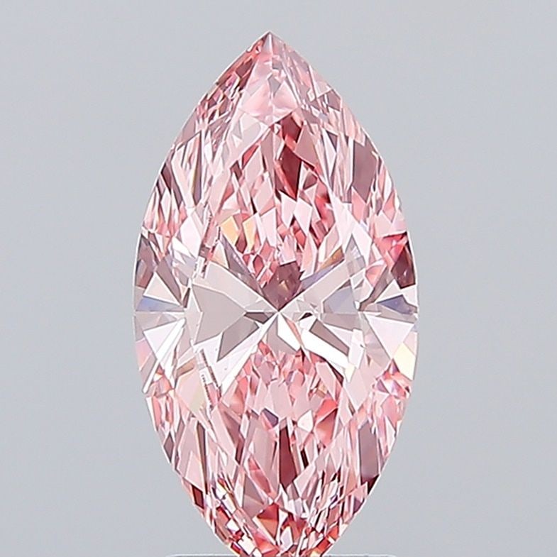 Loose Diamond - MARQUISE 2.58ct Fancy Vivid Pink VS1: Loose Diamond - MARQUISE 2.58ct Fancy Vivid Pink VS1 Source: This is a real non-mined Diamond that has been grown in a lab Shape: MARQUISE Carats: 2.58 Color: Fancy Vivid Pink Certification: IGI Video