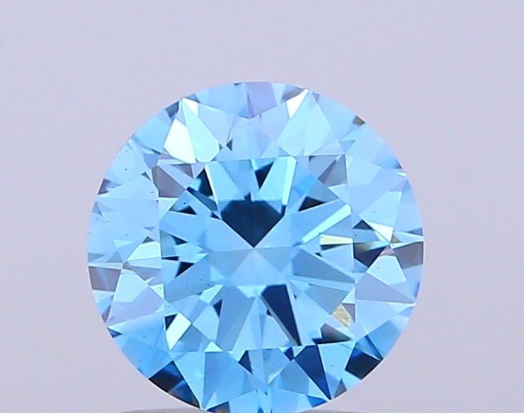 Loose Diamond - ROUND 1.59ct Fancy Vivid Blue VS2: Loose Diamond - ROUND 1.59ct Fancy Vivid Blue VS2 Source: This is a real non-mined Diamond that has been grown in a lab Shape: ROUND Carats: 1.59 Color: Fancy Vivid Blue Certification: IGI Video: