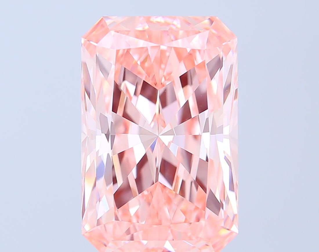 Loose Diamond - RADIANT 10.07ct Fancy Vivid Pink VVS2: Loose Diamond - RADIANT 10.07ct Fancy Vivid Pink VVS2 Source: This is a real non-mined Diamond that has been grown in a lab Shape: RADIANT Carats: 10.07 Color: Fancy Vivid Pink Certification: IGI Vide