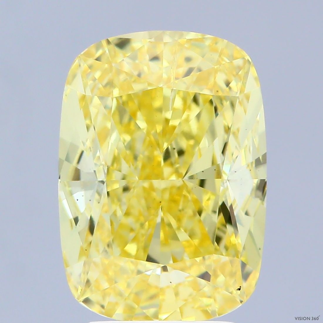 Loose Diamond - CUSHION MODIFIED 4.9ct Fancy Vivid Yellow SI2: Loose Diamond - CUSHION MODIFIED 4.9ct Fancy Vivid Yellow SI2 Source: This is a real non-mined Diamond that has been grown in a lab Shape: CUSHION MODIFIED Carats: 4.9 Color: Fancy Vivid Yellow Certif