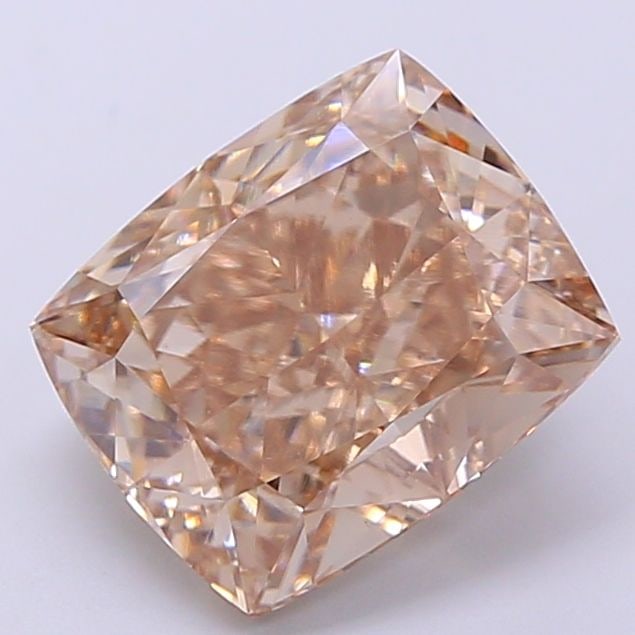 Loose Diamond - CUSHION MODIFIED 3.32ct Fancy Light Brown VS1: Loose Diamond - CUSHION MODIFIED 3.32ct Fancy Light Brown VS1 Source: This is a real non-mined Diamond that has been grown in a lab Shape: CUSHION MODIFIED Carats: 3.32 Color: Fancy Light Brown Certif