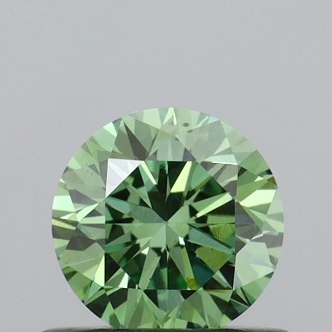Loose Diamond - ROUND 0.54ct Fancy Vivid Green VS2: Loose Diamond - ROUND 0.54ct Fancy Vivid Green VS2 Source: This is a real non-mined Diamond that has been grown in a lab Shape: ROUND Carats: 0.54 Color: Fancy Vivid Green Certification: IGI Video: