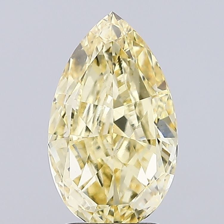 Loose Diamond - PEAR 3.01ct Fancy Intense Yellow VS1: Loose Diamond - PEAR 3.01ct Fancy Intense Yellow VS1 Source: This is a real non-mined Diamond that has been grown in a lab Shape: PEAR Carats: 3.01 Color: Fancy Intense Yellow Certification: IGI