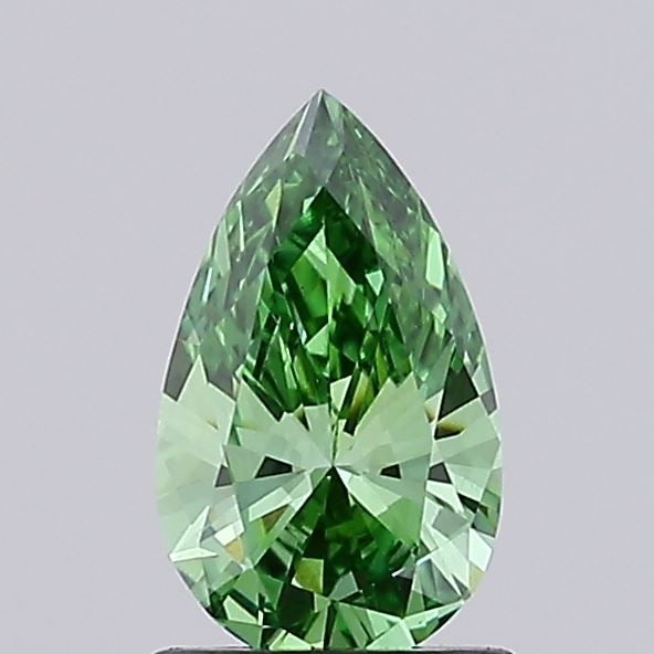 Loose Diamond - PEAR 0.92ct Fancy Vivid Green VVS2: Loose Diamond - PEAR 0.92ct Fancy Vivid Green VVS2 Source: This is a real non-mined Diamond that has been grown in a lab Shape: PEAR Carats: 0.92 Color: Fancy Vivid Green Certification: IGI Video: