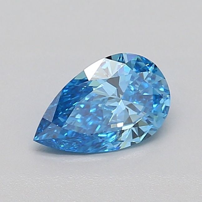 Loose Diamond - PEAR 0.62ct Fancy Vivid Blue VVS2: Loose Diamond - PEAR 0.62ct Fancy Vivid Blue VVS2 Source: This is a real non-mined Diamond that has been grown in a lab Shape: PEAR Carats: 0.62 Color: Fancy Vivid Blue Certification: IGI Video:
