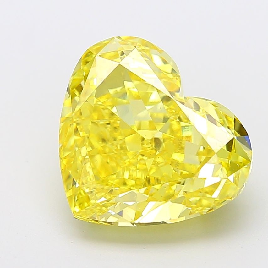 Loose Diamond - HEART 8.59ct Fancy Vivid Yellow VS1: Loose Diamond - HEART 8.59ct Fancy Vivid Yellow VS1 Source: This is a real non-mined Diamond that has been grown in a lab Shape: HEART Carats: 8.59 Color: Fancy Vivid Yellow Certification: IGI Video: