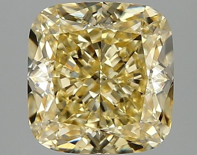 Loose Diamond - CUSHION MODIFIED 3.1ct Fancy Intense Yellow VS1: Loose Diamond - CUSHION MODIFIED 3.1ct Fancy Intense Yellow VS1 Source: This is a real non-mined Diamond that has been grown in a lab Shape: CUSHION MODIFIED Carats: 3.1 Color: Fancy Intense Yellow Ce