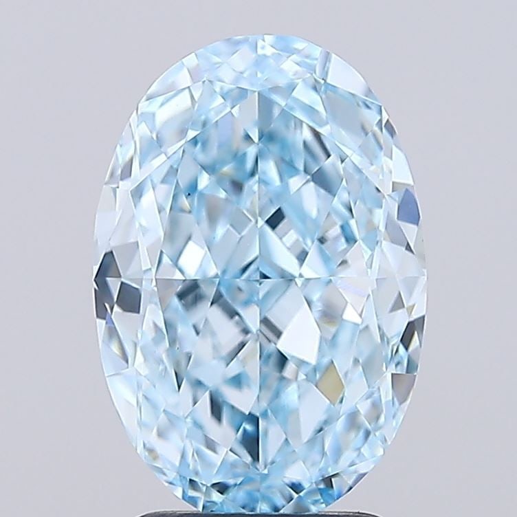 Loose Diamond - OVAL 3.2ct Fancy Vivid Blue VS1: Loose Diamond - OVAL 3.2ct Fancy Vivid Blue VS1 Source: This is a real non-mined Diamond that has been grown in a lab Shape: OVAL Carats: 3.2 Color: Fancy Vivid Blue Certification: IGI Video: