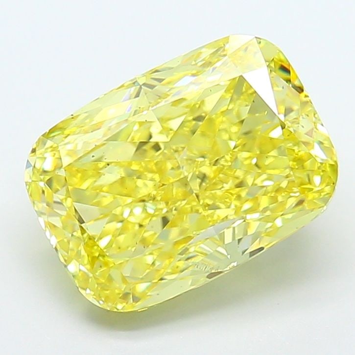 Loose Diamond - CUSHION MODIFIED 5.14ct Fancy Intense Yellow VS2: Loose Diamond - CUSHION MODIFIED 5.14ct Fancy Intense Yellow VS2 Source: This is a real non-mined Diamond that has been grown in a lab Shape: CUSHION MODIFIED Carats: 5.14 Color: Fancy Intense Yellow 