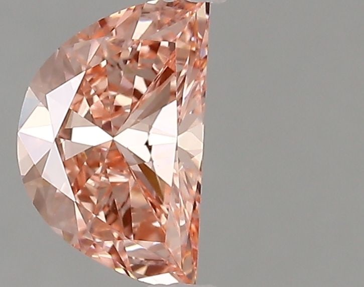 Loose Diamond - HALF MOON 1.0ct Fancy Vivid Pink VS1: Loose Diamond - HALF MOON 1.0ct Fancy Vivid Pink VS1 Source: This is a real non-mined Diamond that has been grown in a lab Shape: HALF MOON Carats: 1.0 Color: Fancy Vivid Pink Certification: IGI Video