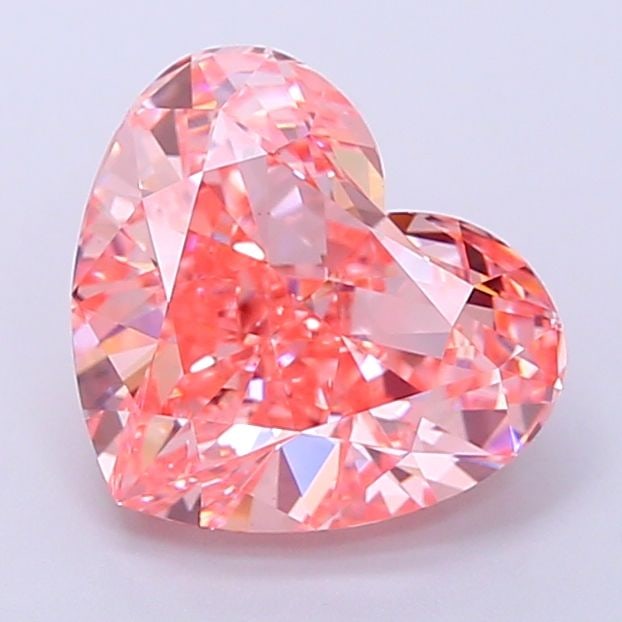 Loose Diamond - HEART 2.76ct Fancy Vivid Pink VS1: Loose Diamond - HEART 2.76ct Fancy Vivid Pink VS1 Source: This is a real non-mined Diamond that has been grown in a lab Shape: HEART Carats: 2.76 Color: Fancy Vivid Pink Certification: IGI Video: