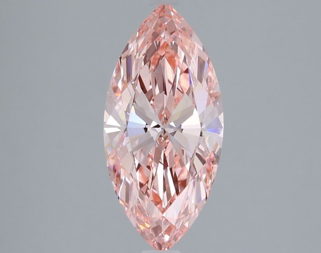 Loose Diamond - MARQUISE 2.05ct Fancy Vivid Pink VVS2: Loose Diamond - MARQUISE 2.05ct Fancy Vivid Pink VVS2 Source: This is a real non-mined Diamond that has been grown in a lab Shape: MARQUISE Carats: 2.05 Color: Fancy Vivid Pink Certification: IGI Addi