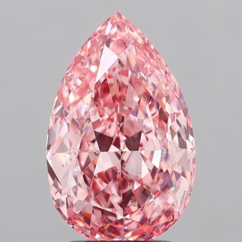 Loose Diamond - PEAR 3.05ct Fancy Vivid Pink VS2: Loose Diamond - PEAR 3.05ct Fancy Vivid Pink VS2 Source: This is a real non-mined Diamond that has been grown in a lab Shape: PEAR Carats: 3.05 Color: Fancy Vivid Pink Certification: IGI Video: