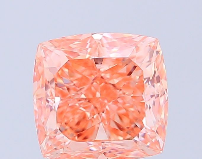 Loose Diamond - CUSHION MODIFIED 3.03ct Fancy Intense Pink Orange VVS2: Loose Diamond - CUSHION MODIFIED 3.03ct Fancy Intense Pink Orange VVS2 Source: This is a real non-mined Diamond that has been grown in a lab Shape: CUSHION MODIFIED Carats: 3.03 Color: Fancy Intense P