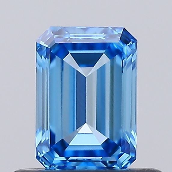 Loose Diamond - EMERALD 0.53ct Fancy Vivid Blue VVS2: Loose Diamond - EMERALD 0.53ct Fancy Vivid Blue VVS2 Source: This is a real non-mined Diamond that has been grown in a lab Shape: EMERALD Carats: 0.53 Color: Fancy Vivid Blue Certification: IGI Video: