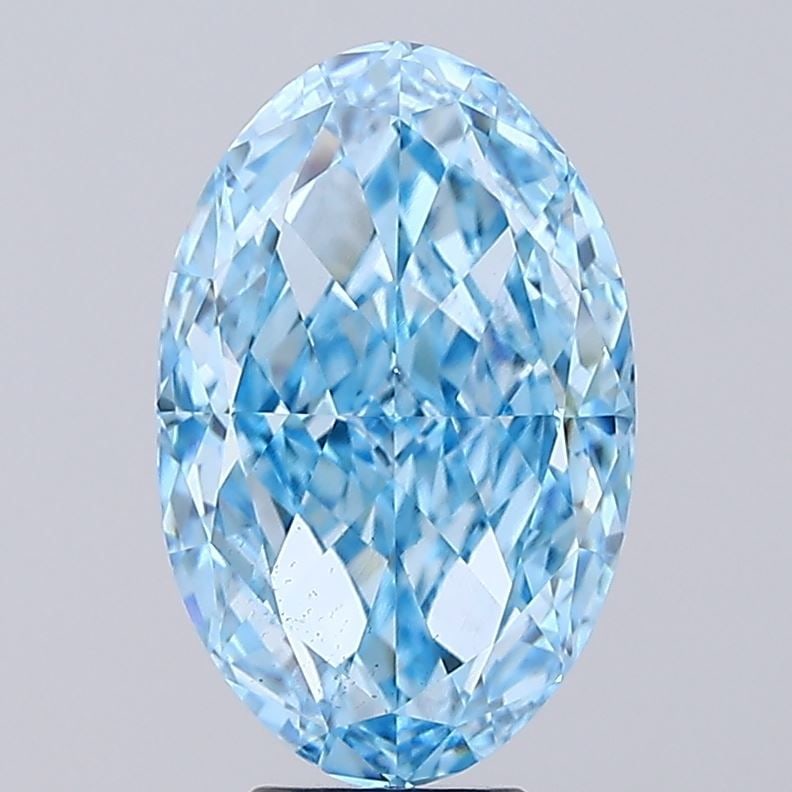 Loose Diamond - OVAL 8.51ct Fancy Vivid Blue VS1: Loose Diamond - OVAL 8.51ct Fancy Vivid Blue VS1 Source: This is a real non-mined Diamond that has been grown in a lab Shape: OVAL Carats: 8.51 Color: Fancy Vivid Blue Certification: IGI Video: