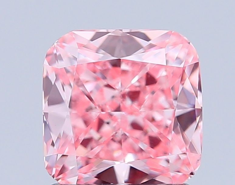 Loose Diamond - CUSHION MODIFIED 1.54ct Fancy Vivid Pink VS1: Loose Diamond - CUSHION MODIFIED 1.54ct Fancy Vivid Pink VS1 Source: This is a real non-mined Diamond that has been grown in a lab Shape: CUSHION MODIFIED Carats: 1.54 Color: Fancy Vivid Pink Certific