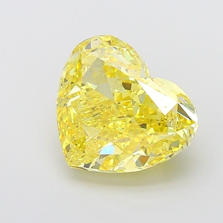 Loose Diamond - HEART 4.8ct Fancy Vivid Yellow VVS2: Loose Diamond - HEART 4.8ct Fancy Vivid Yellow VVS2 Source: This is a real non-mined Diamond that has been grown in a lab Shape: HEART Carats: 4.8 Color: Fancy Vivid Yellow Certification: IGI Video: