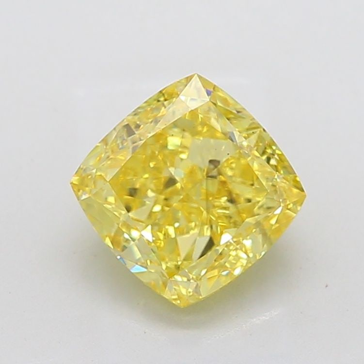Loose Diamond - CUSHION MODIFIED 4.01ct Fancy Vivid Yellow SI1: Loose Diamond - CUSHION MODIFIED 4.01ct Fancy Vivid Yellow SI1 Source: This is a real non-mined Diamond that has been grown in a lab Shape: CUSHION MODIFIED Carats: 4.01 Color: Fancy Vivid Yellow Cert