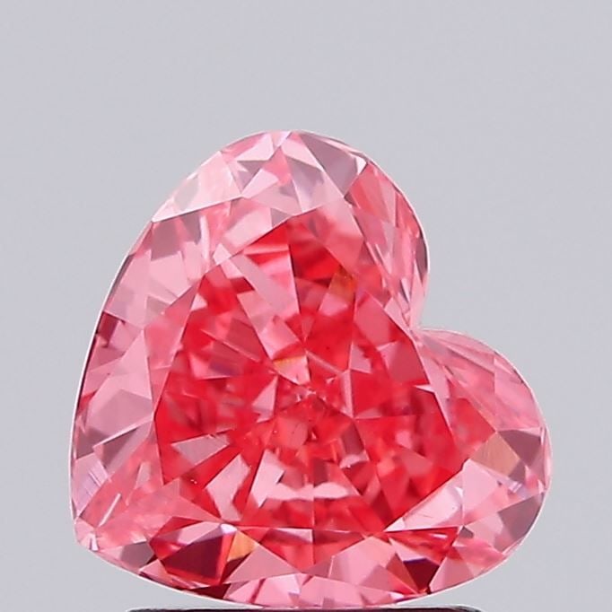 Loose Diamond - HEART 1.47ct Fancy Vivid Pink VS1: Loose Diamond - HEART 1.47ct Fancy Vivid Pink VS1 Source: This is a real non-mined Diamond that has been grown in a lab Shape: HEART Carats: 1.47 Color: Fancy Vivid Pink Certification: IGI Video: