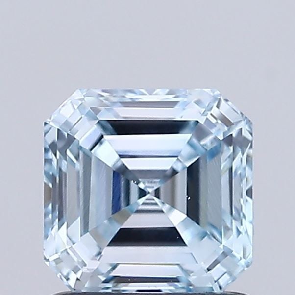 Loose Diamond - ASSCHER 1.15ct Fancy Blue VVS2: Loose Diamond - ASSCHER 1.15ct Fancy Blue VVS2 Source: This is a real non-mined Diamond that has been grown in a lab Shape: ASSCHER Carats: 1.15 Color: Fancy Blue Certification: IGI Video:
