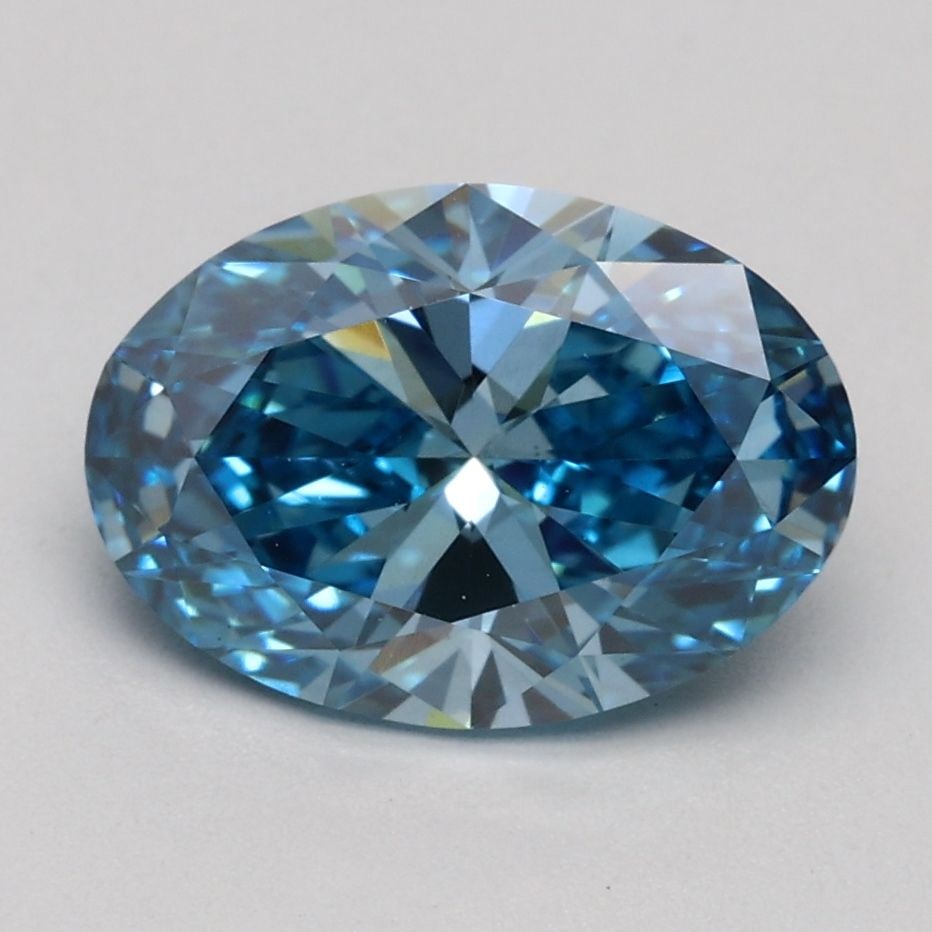 Loose Diamond - OVAL 1.55ct Fancy Vivid Blue VS1: Loose Diamond - OVAL 1.55ct Fancy Vivid Blue VS1 Source: This is a real non-mined Diamond that has been grown in a lab Shape: OVAL Carats: 1.55 Color: Fancy Vivid Blue Certification: IGI Video:
