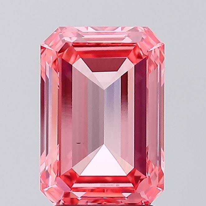 Loose Diamond - EMERALD 3.05ct Fancy Vivid Pink VS1: Loose Diamond - EMERALD 3.05ct Fancy Vivid Pink VS1 Source: This is a real non-mined Diamond that has been grown in a lab Shape: EMERALD Carats: 3.05 Color: Fancy Vivid Pink Certification: IGI Video: