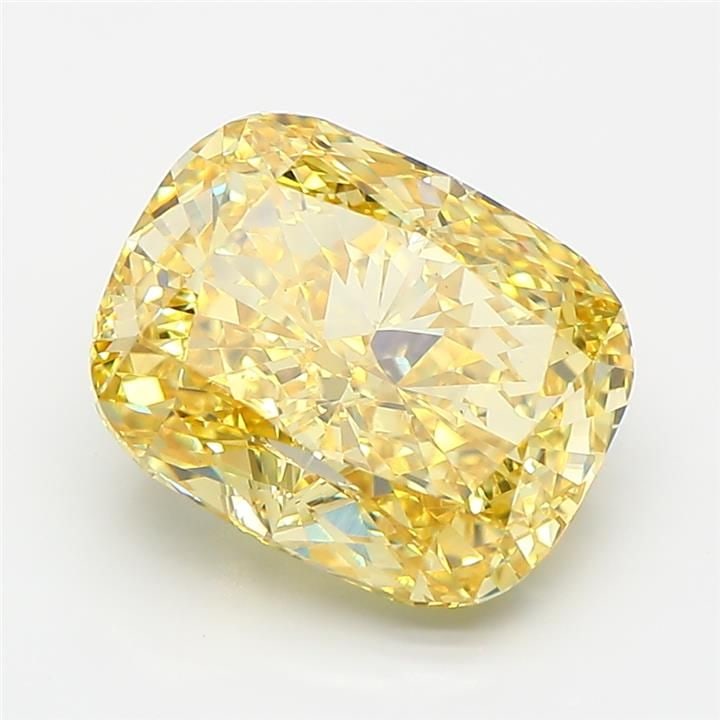 Loose Diamond - CUSHION MODIFIED 4.53ct Fancy Intense Yellow VS1: Loose Diamond - CUSHION MODIFIED 4.53ct Fancy Intense Yellow VS1 Source: This is a real non-mined Diamond that has been grown in a lab Shape: CUSHION MODIFIED Carats: 4.53 Color: Fancy Intense Yellow 