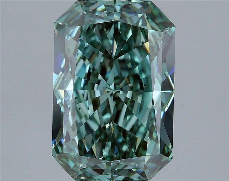 Loose Diamond - RADIANT 3.02ct Fancy Vivid Green VS2: Loose Diamond - RADIANT 3.02ct Fancy Vivid Green VS2 Source: This is a real non-mined Diamond that has been grown in a lab Shape: RADIANT Carats: 3.02 Color: Fancy Vivid Green Certification: IGI Video
