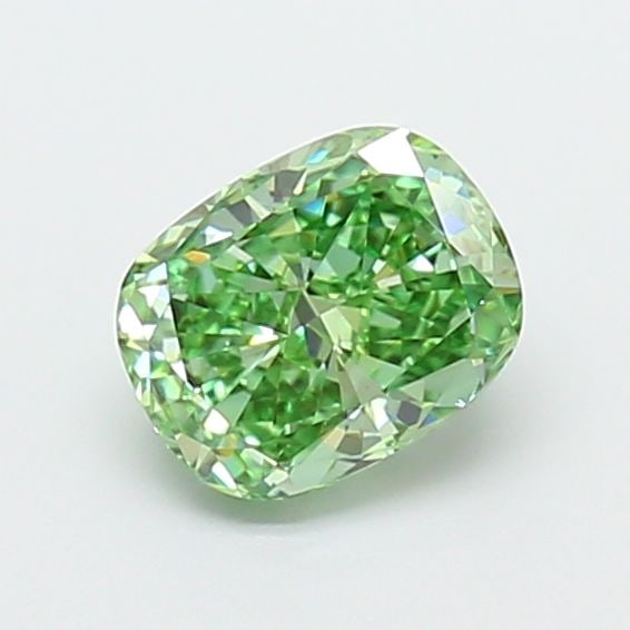 Loose Diamond - CUSHION MODIFIED 1.0ct Fancy Vivid Green VVS2: Loose Diamond - CUSHION MODIFIED 1.0ct Fancy Vivid Green VVS2 Source: This is a real non-mined Diamond that has been grown in a lab Shape: CUSHION MODIFIED Carats: 1.0 Color: Fancy Vivid Green Certifi