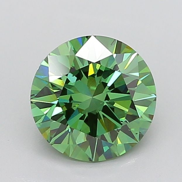 Loose Diamond - ROUND 3.21ct Fancy Vivid Green VS2: Loose Diamond - ROUND 3.21ct Fancy Vivid Green VS2 Source: This is a real non-mined Diamond that has been grown in a lab Shape: ROUND Carats: 3.21 Color: Fancy Vivid Green Certification: IGI Additiona