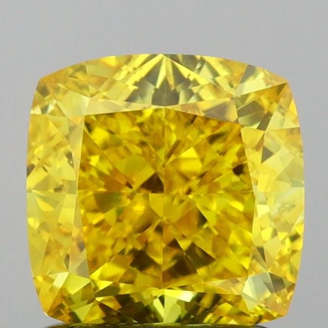 Loose Diamond - CUSHION MODIFIED 1.53ct Fancy Vivid Yellow VVS2: Loose Diamond - CUSHION MODIFIED 1.53ct Fancy Vivid Yellow VVS2 Source: This is a real non-mined Diamond that has been grown in a lab Shape: CUSHION MODIFIED Carats: 1.53 Color: Fancy Vivid Yellow