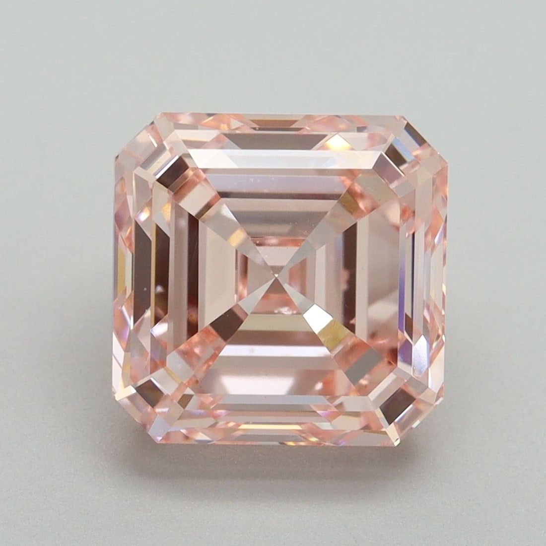Loose Diamond - ASSCHER 5.01ct Fancy Vivid Pink VS1: Loose Diamond - ASSCHER 5.01ct Fancy Vivid Pink VS1 Source: This is a real non-mined Diamond that has been grown in a lab Shape: ASSCHER Carats: 5.01 Color: Fancy Vivid Pink Certification: IGI Video: