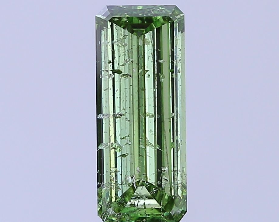 Loose Diamond - EMERALD 2.0ct Fancy Vivid Green I1: Loose Diamond - EMERALD 2.0ct Fancy Vivid Green I1 Source: This is a real non-mined Diamond that has been grown in a lab Shape: EMERALD Carats: 2.0 Color: Fancy Vivid Green Certification: NONE Video:
