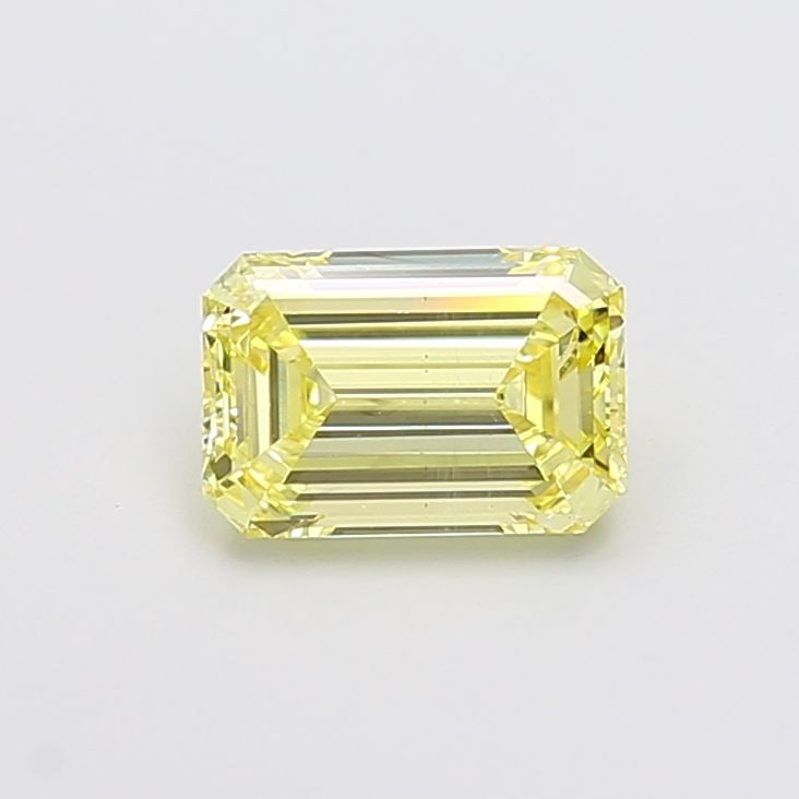 Loose Diamond - EMERALD 1.51ct Fancy Yellow SI1: Loose Diamond - EMERALD 1.51ct Fancy Yellow SI1 Source: This is a real non-mined Diamond that has been grown in a lab Shape: EMERALD Carats: 1.51 Color: Fancy Yellow Certification: IGI Video: