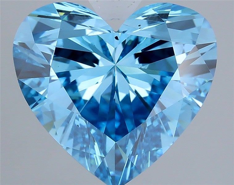 Loose Diamond - HEART 2.08ct Fancy Vivid Blue VS2: Loose Diamond - HEART 2.08ct Fancy Vivid Blue VS2 Source: This is a real non-mined Diamond that has been grown in a lab Shape: HEART Carats: 2.08 Color: Fancy Vivid Blue Certification: IGI Video: