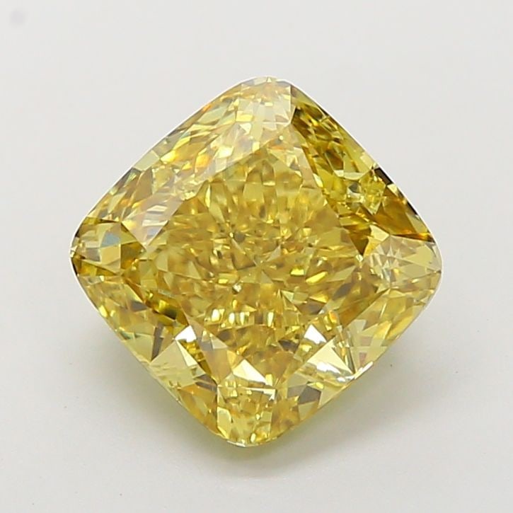 Loose Diamond - CUSHION BRILLIANT 4.1ct Fancy Vivid Yellow VS1: Loose Diamond - CUSHION BRILLIANT 4.1ct Fancy Vivid Yellow VS1 Source: This is a real non-mined Diamond that has been grown in a lab Shape: CUSHION BRILLIANT Carats: 4.1 Color: Fancy Vivid Yellow Cert