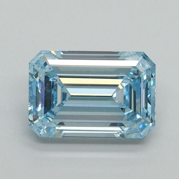 Loose Diamond - EMERALD 1.13ct Fancy Vivid Blue VS1: Loose Diamond - EMERALD 1.13ct Fancy Vivid Blue VS1 Source: This is a real non-mined Diamond that has been grown in a lab Shape: EMERALD Carats: 1.13 Color: Fancy Vivid Blue Certification: IGI Video: